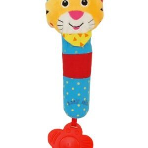 Detská pískacia plyšová hračka s hrkálkou Baby Mix tiger - BABY MIX