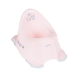 Hrajúci detský nočník s protišmykovou úpravou Bunny 38×23×25 cm, ružový – pohodlný nácvik samostatnosti
