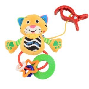 Plyšová hračka s hrkálkou Baby Mix tygrík - BABY MIX