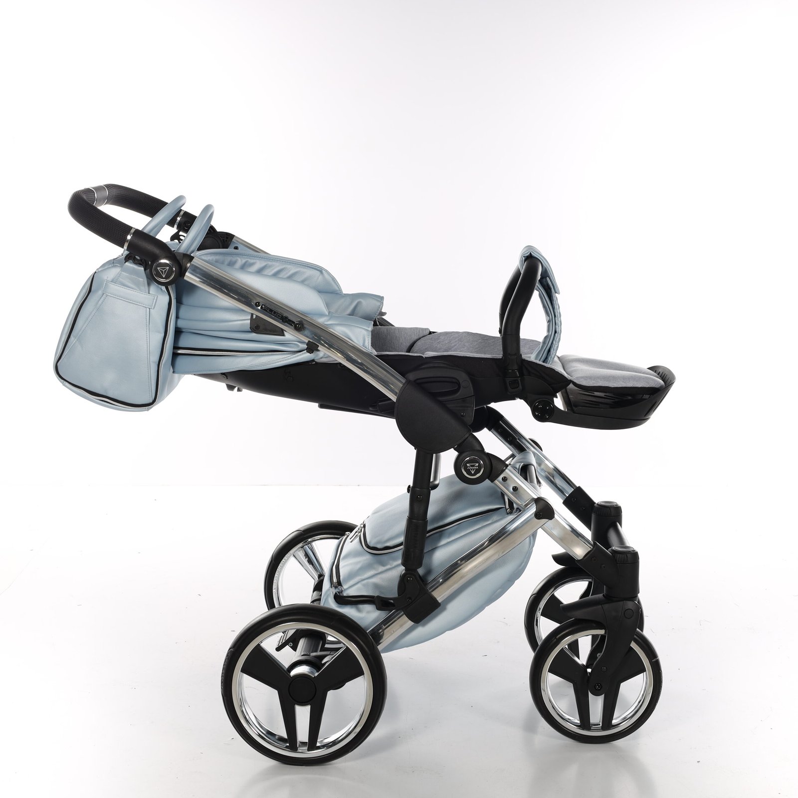 JUNAMA Fluo V3 08 Azul Claro & Con Base Diamond Mirror Pleado 2V1 – Obrázok 8