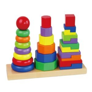 Drevené farebné pyramidy pre deti Viga - Viga