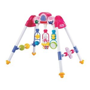 Detská hrajúca edukačná hrazdička De Lux Baby Mix pink - BABY MIX