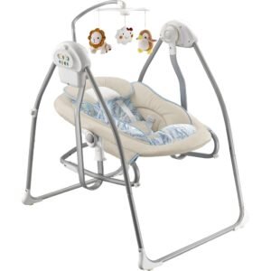 Detské lehátko s hojdačkou a kolotočom 2v1 Baby Mix beige - BABY MIX