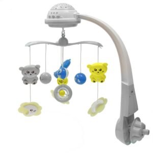 Kolotoč nad postieľku so svetelným projektorom Baby Mix sivý - BABY MIX