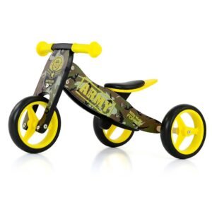 Detské multifunkčné odrážadlo bicykel 2v1 Milly Mally JAKE Army - MILLY MALLY