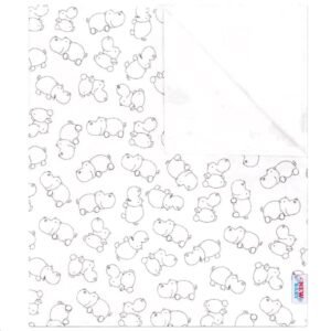 Nepremokavá podložka pre bábätko s motívom hrošík 57×47 cm, 1 ks, sivý – ochrana pri prebaľovaní