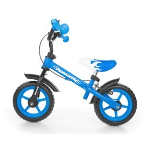 Detské odrážadlo kolo Milly Mally Dragon s brzdou blue - MILLY MALLY