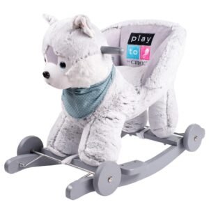 Hojdacia hračka s melódiou a kolieskami PlayTo husky - PLAYTO