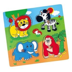 Detské drevené puzzle s úchytmi Viga ZOO - Viga