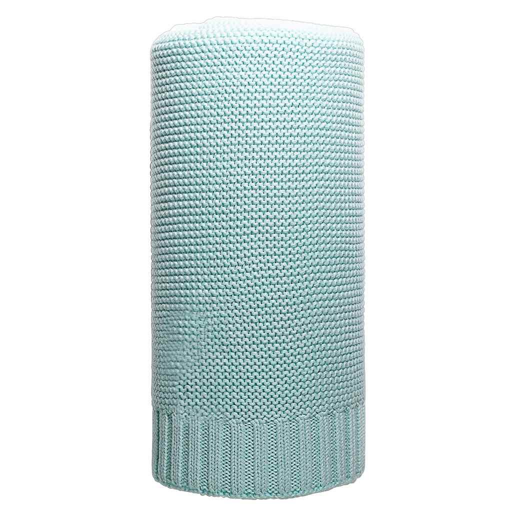 Mäkká detská deka 100×80 cm, 80×100 cm, mätová – do kočíka, postieľky aj na oddych