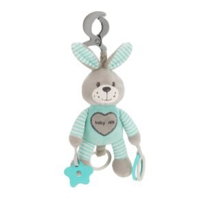 Plyšová hračka s vibráciou Baby Mix králik mätový - BABY MIX