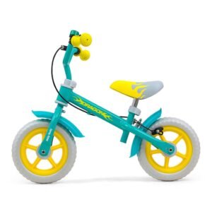 Detské odrážadlo kolo Milly Mally Dragon s brzdou Mint - MILLY MALLY