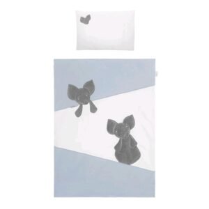 5-dielne posteľné obliečky do postieľky s motívom 5- Mouse 40×60 cm, 100×135 cm, 100/135, modré – zútulnenie detskej izby