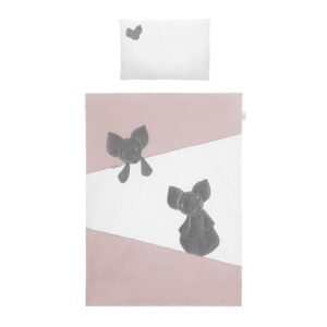 6-dielne posteľné obliečky do postieľky s motívom 6- Mouse 40×60 cm, 100×135 cm, 100/135, ružové – zútulnenie detskej izby
