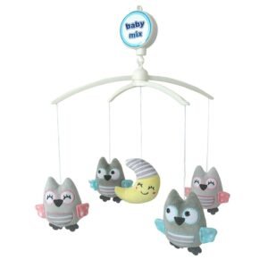 Kolotoč nad postieľku Baby Mix Sovy na mesiaci - BABY MIX
