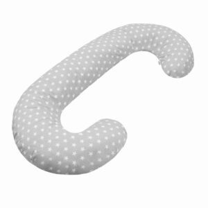Univerzálny dojčiaci vankúš v tvare C New Baby Hviezdičky sivý - NEW BABY