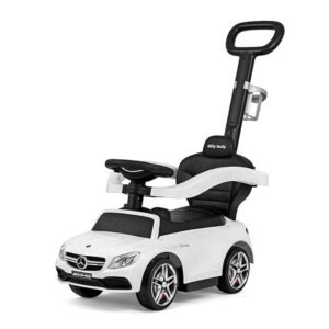 Detské odrážadlo s vodiacou tyčou Mercedes Benz AMG C63 Coupe Milly Mally white - MILLY MALLY