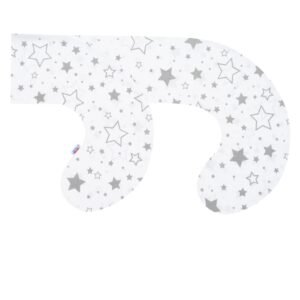Obliečka na dojčiaci vankúš v tvare C New Baby Hviezdy sivé 285 x16 - NEW BABY