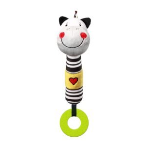 Plyšová pískacia hračka s hryzátkom Baby Ono zebra Zack - BABY ONO