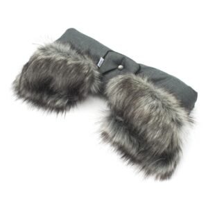 Rukávník na kočiar 2v1 New Baby s kožušinkou graphite - NEW BABY