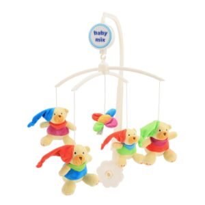 Kolotoč nad postieľku Baby Mix Medvedíky s čiapočkami - BABY MIX