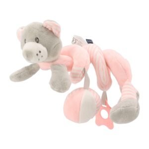 Hračka na postieľku Špirála Baby Mix medveď rúžový - BABY MIX
