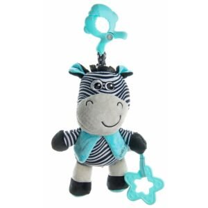 Edukačná hrajúca plyšová hračka s klipom Baby Mix zebra - BABY MIX