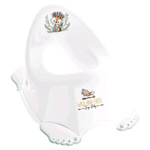 Hrajúci detský nočník s protišmykovou úpravou Wild & Free líška 38×23×25 cm, biely – pohodlný nácvik samostatnosti