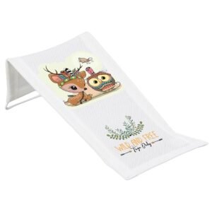 Lehátko na kúpanie s motívom Wild & Free jelen 42×20 cm, biela – stabilnejšia opora vo vaničke