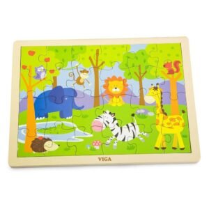 Detské drevené puzzle Viga Zoo - Viga
