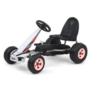 Detská šliapacia motokára Go-kart Milly Mally Viper biela - MILLY MALLY