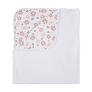 Mäkká detská deka s motívom Flowers 110×90 cm – do kočíka, postieľky aj na oddych