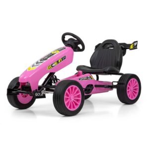 Detská šliapacia motokára Go-kart Milly Mally Rocket rúžová - MILLY MALLY