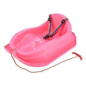 Plastové sánky s operadlom Baby Mix MINI ružové - BABY MIX