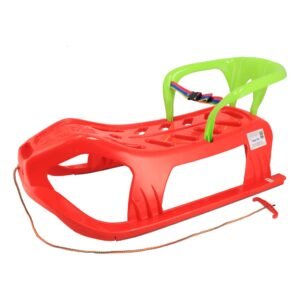 Plastové sánky s operadlom Baby Mix SNOW STAR červené - BABY MIX