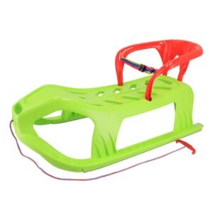 Plastové sánky s operadlom Baby Mix SNOW STAR zelené - BABY MIX