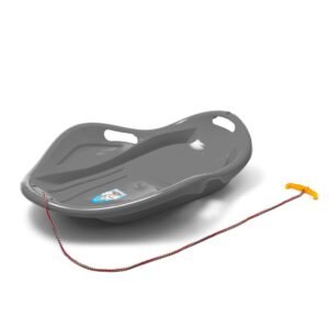 Detský sánkovací klzák Mušľa Baby Mix PREMIUM KOMFORT 80 cm sivý - BABY MIX