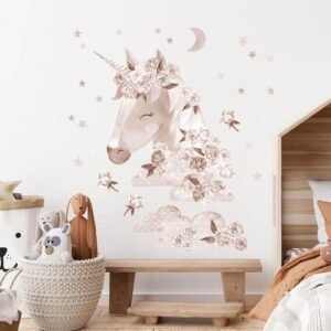 Samolepka na stenu Boho unicorn - BAYO