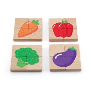 Detské drevené magnetické puzzle Viga Ovoce a Zelenina - Viga