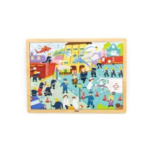 Drevené puzzle 48 dielikov Viga Hasiči - Viga