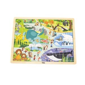 Detské drevené puzzle Viga Zoo 48 ks - Viga