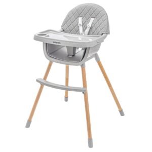 Jedálenská stolička Baby Mix Freja wooden dark grey - BABY MIX