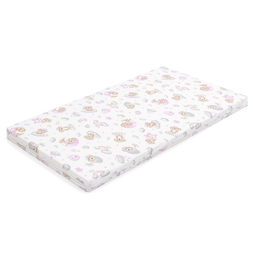 Detský penový matrac New Baby STANDARD 120x60x6 cm koala ružový - NEW BABY