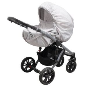 Pláštenka na kočík s reflexným prvkom New Baby Basic sivá - NEW BABY