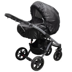 Pláštenka na kočík s reflexným prvkom New Baby Basic čierna - NEW BABY