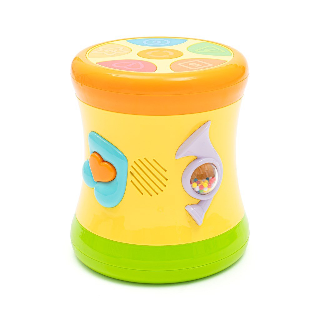 Obojstranný dynamický bubienok Baby Mix žltý - BABY MIX