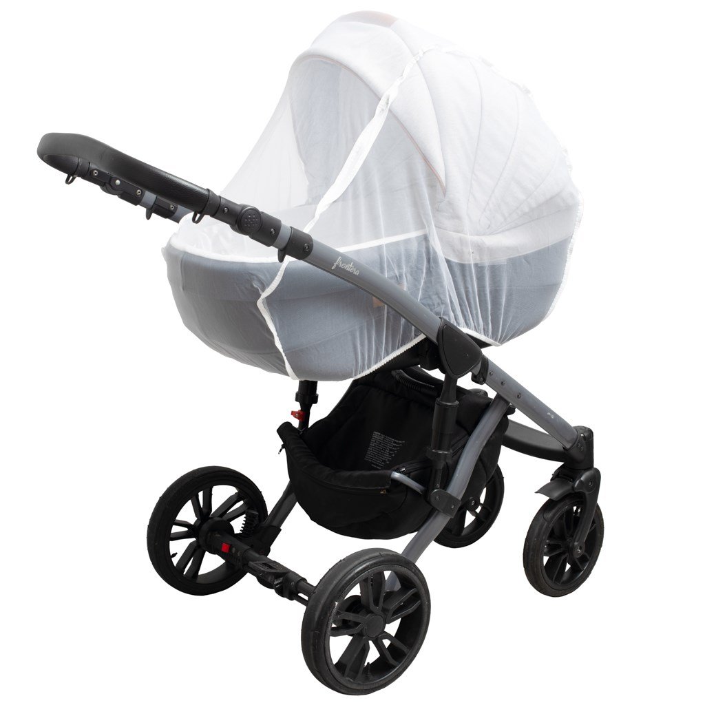 Luxusná moskytiéra so zipsom na kočík New Baby biela - NEW BABY