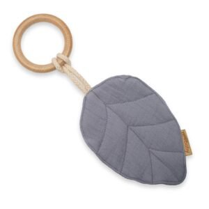 Detské hryzátko New Baby Leaf grey - NEW BABY