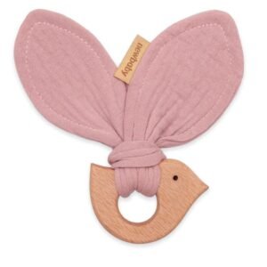 Dětské kousátko s ptáčkem New Baby Bird pink - NEW BABY