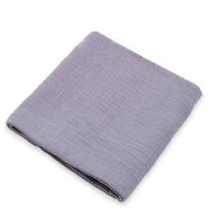 Mäkká detská deka 60×60 cm, sivá – do kočíka, postieľky aj na oddych